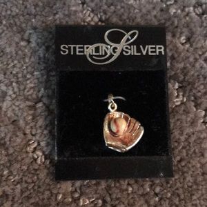 Sterling Silver Softball Charm Bracelet Charm NWT